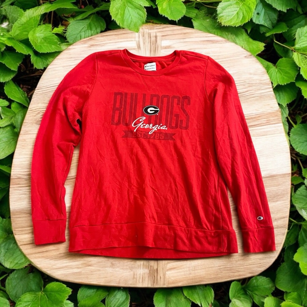 Champion Georgia Bulldogs Red Crewneck Sweatshirt Size XL